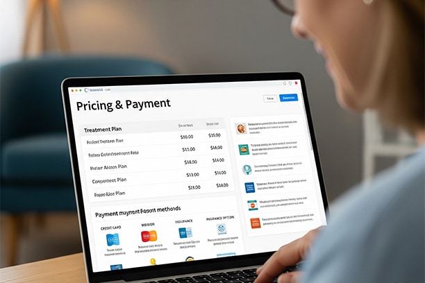 Pricing and Payments in laptop display