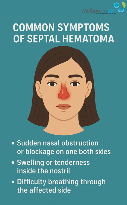 Common Symptoms of Septal Hematoma by Melbourne ENT Clinic Common Symptoms of Septal Hematoma by Melbourne ENT Clinic