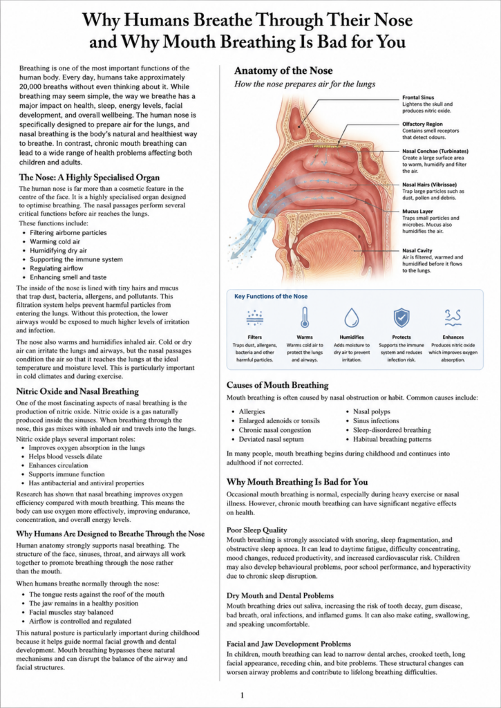 Why Humans Breathe